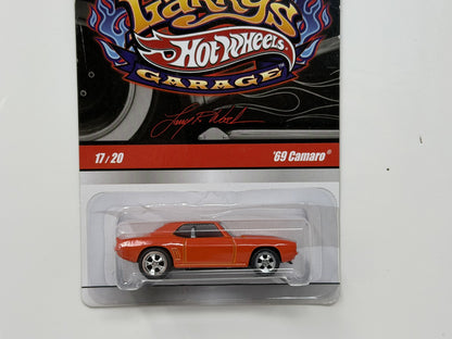 Hot Wheels Larry's Garage 1969 Chevrolet Camaro Orange 1:64 Diecast Real Riders