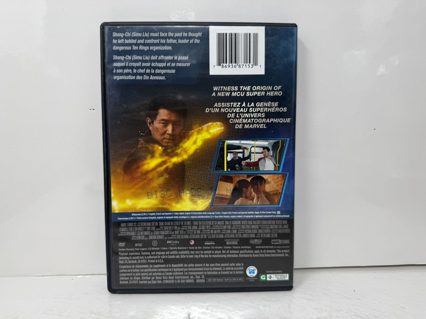 Shang-Chi and the Legend of the Ten Rings (DVD) Marvel Good Condition!!!