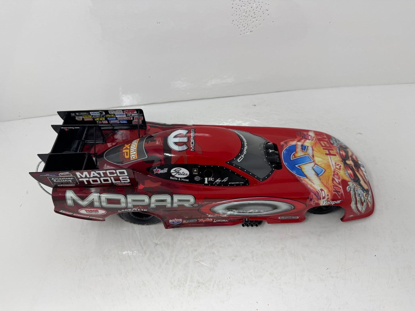 Milestone Gary Scelzi NHRA Oakley Red Camo Dodge Stratus Funny Car 1:16 Scale
