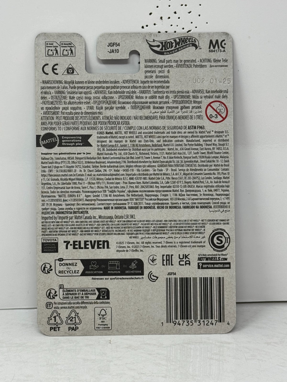 Hot Wheels Silver Series 7-Eleven Toyota Supra 1:64 Diecast
