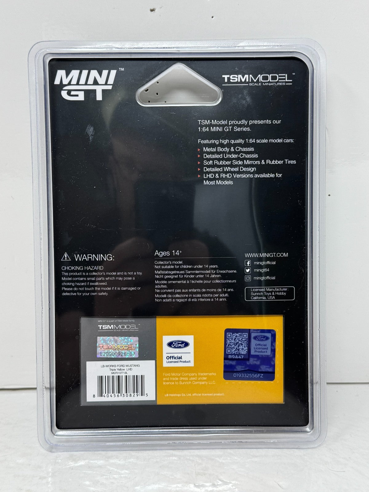 Mini GT LB-Works Ford Mustang Triple Yellow 1:64 Diecast