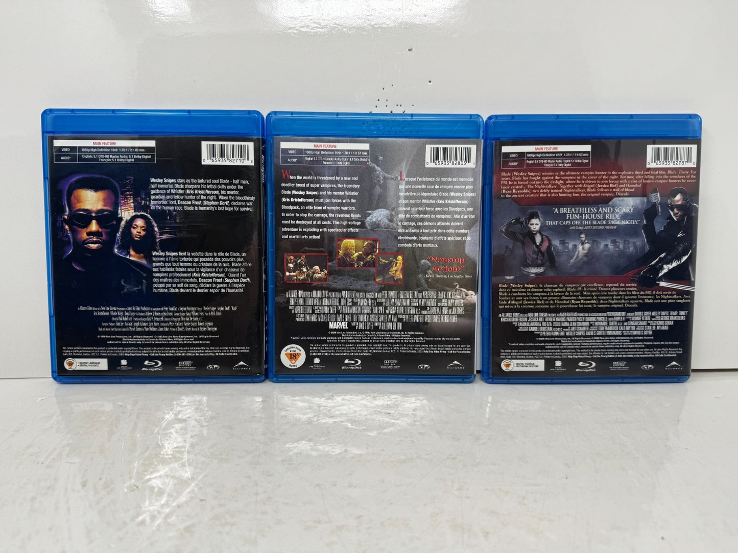 Blade Trilogy (Blu-ray) Wesley Snipes Action Good Condition!!!