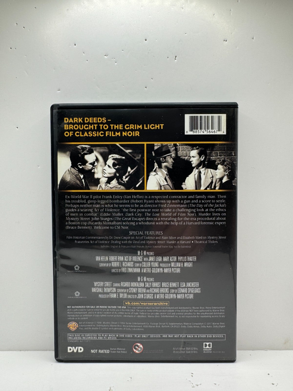 Act of Violence / Mystery Street (DVD) Crime Warner Archive Collection