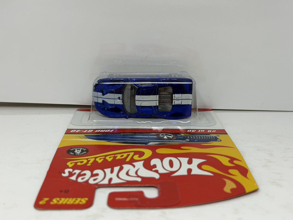 Hot Wheels Classics Series 2 Ford GT-40 Spectraflame 1:64 Diecast Blue