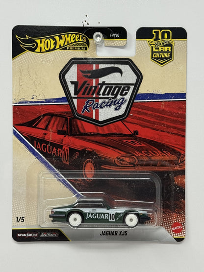 Hot Wheels Premium Vintage Racing Jaguar XJS 10 1:64 Diecast Green