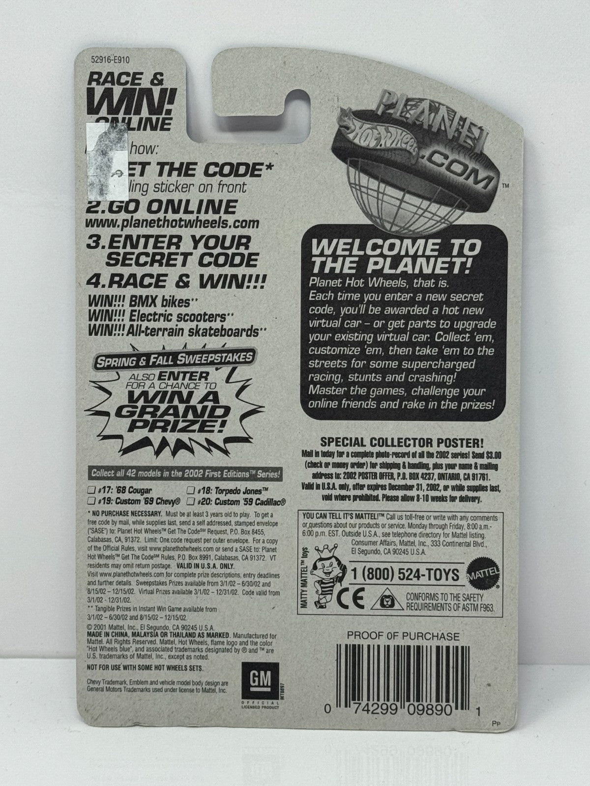 Hot Wheels 2002 First Editions Custom 1969 Chevy Pickup 1:64 Diecast