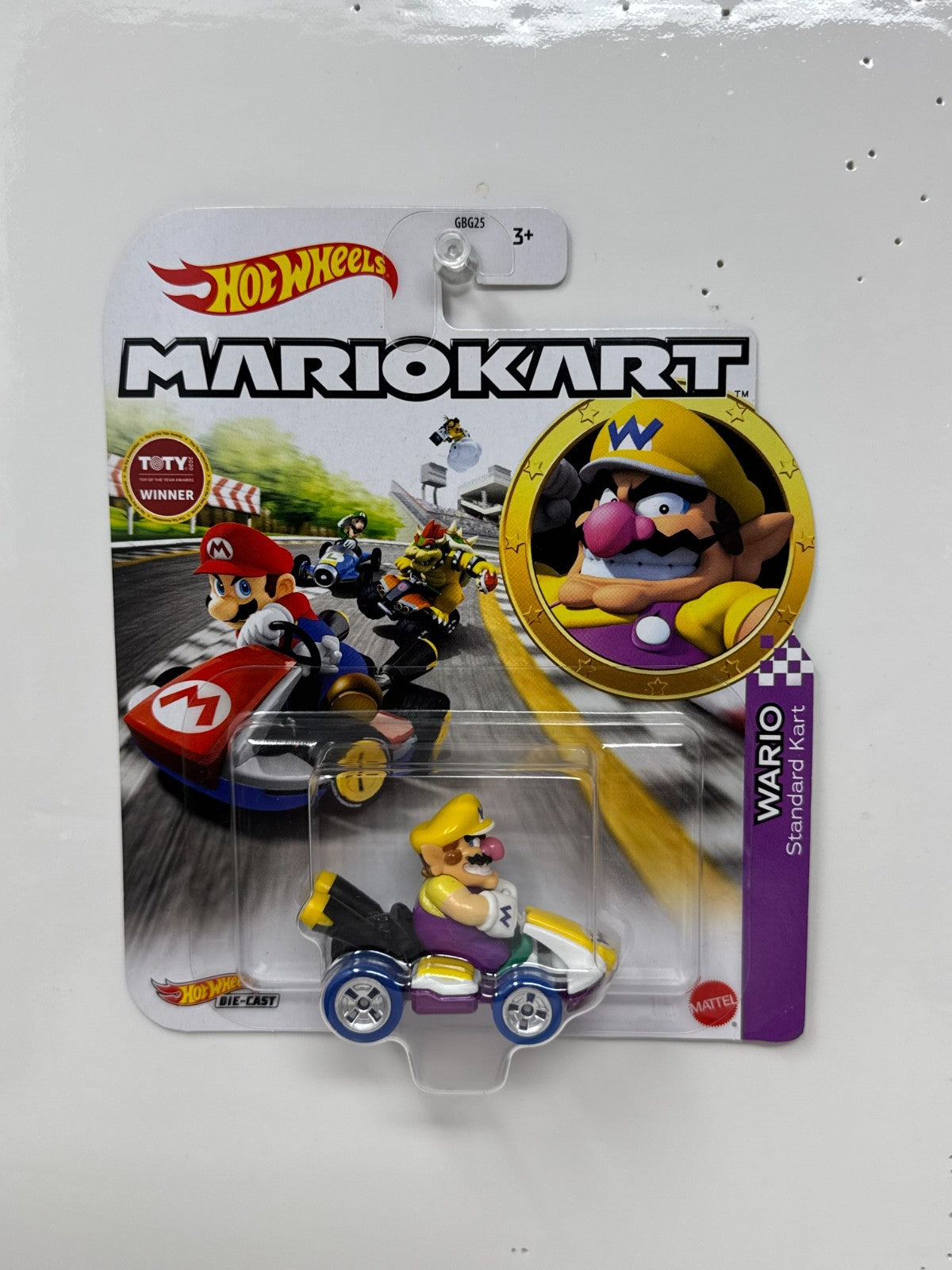 Hot Wheels Mario Kart Wario Standard Kart 1:64 Diecast