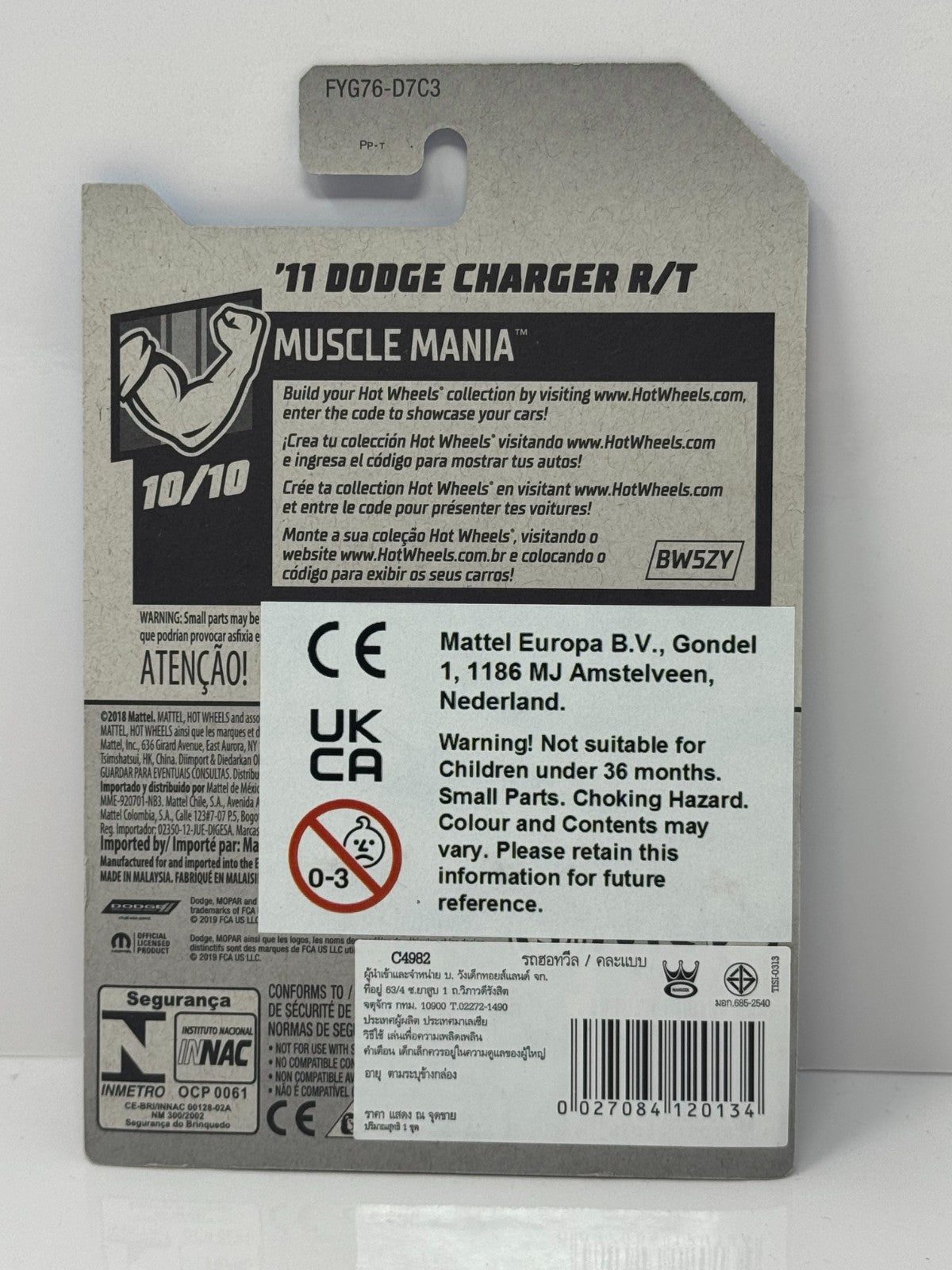 Hot Wheels Muscle Mania 2011 Dodge Charger RT 1:64 Diecast