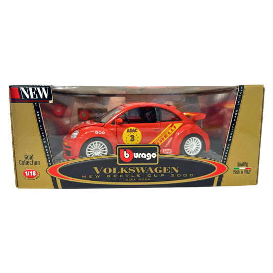Bburago Volkswagen New Beetle Cup 2000 Gold Collection 1:18 Diecast