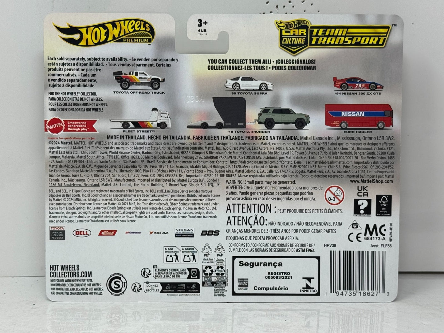Hot Wheels Premium Team Transport Fleet Street Toyota OffRoad Truck 1:64 Diecast