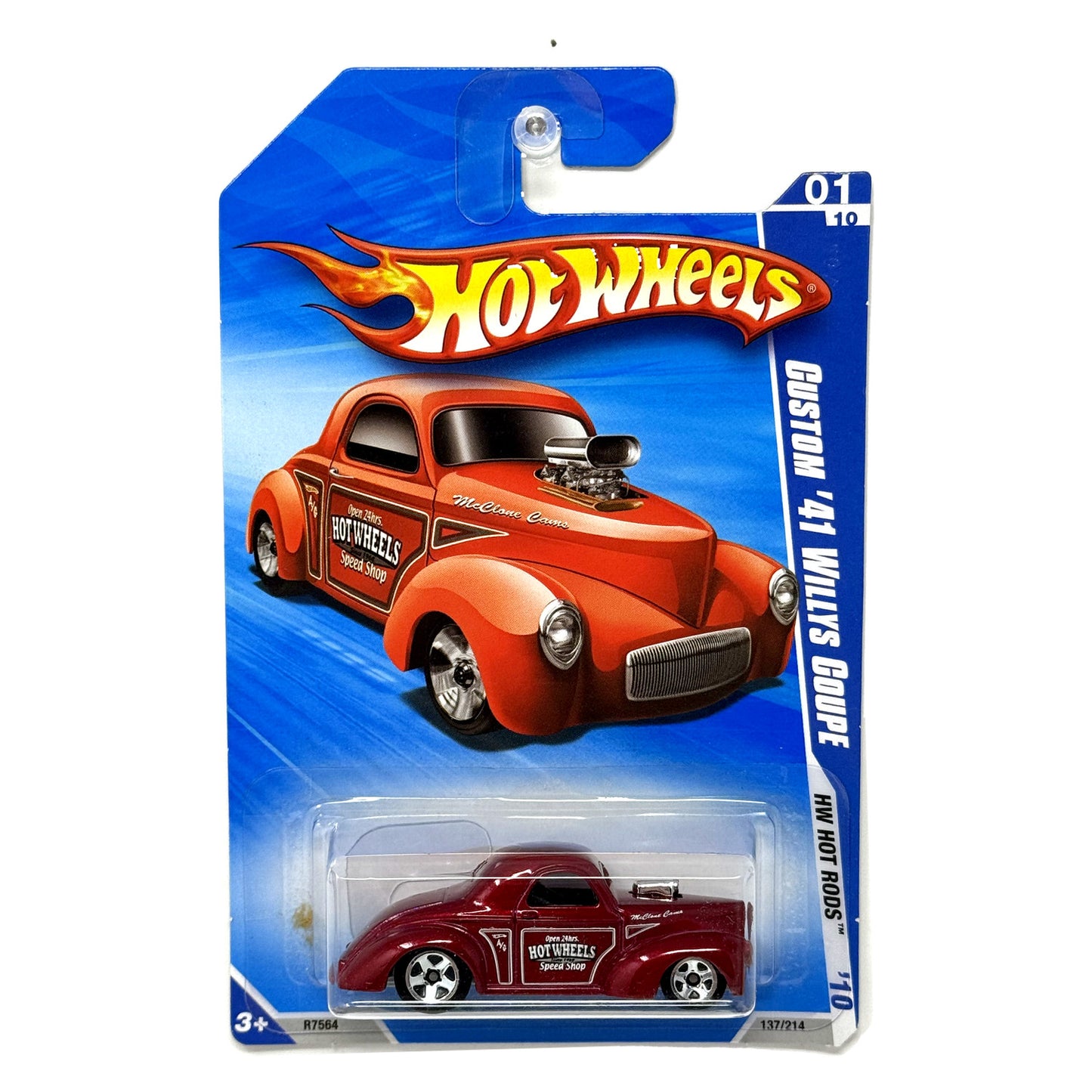 Hot Wheels Hot Rods Custom 1941 Willys Coupe 1:64 Diecast Red