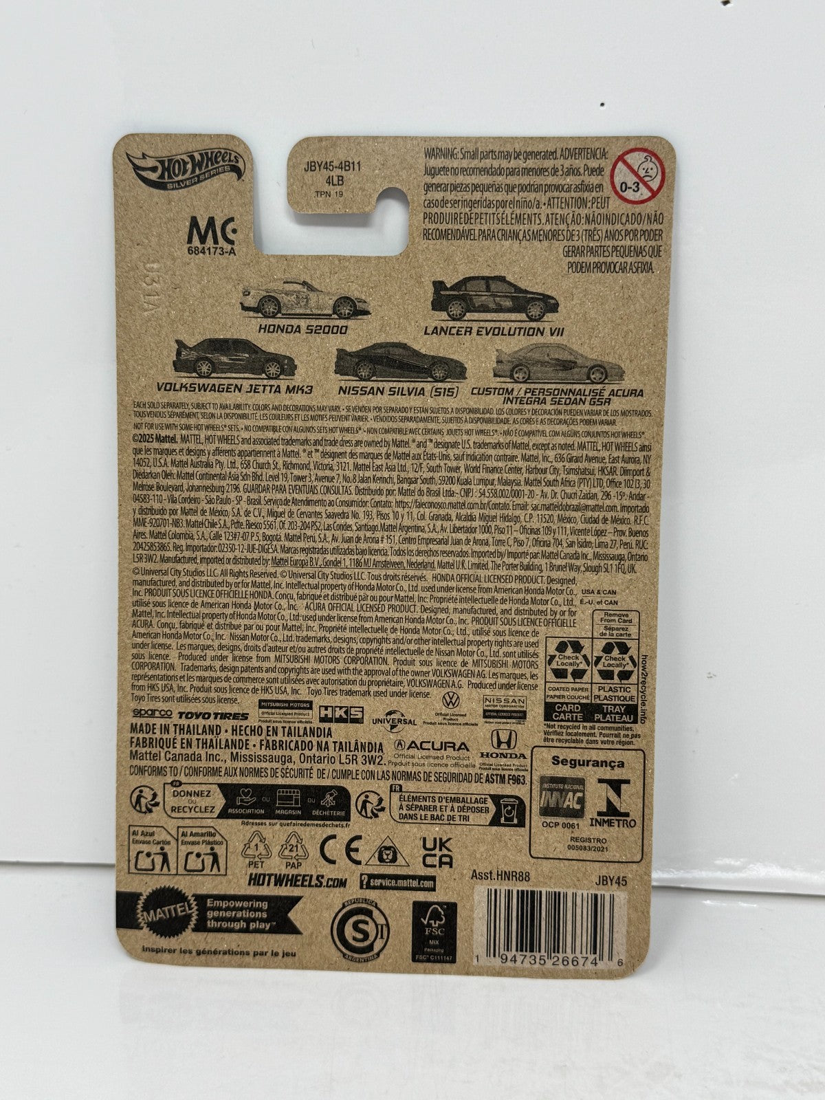 Hot Wheels Graphic Remix Fast & Furious Acura Integra Sedan GSR 1:64 Diecast