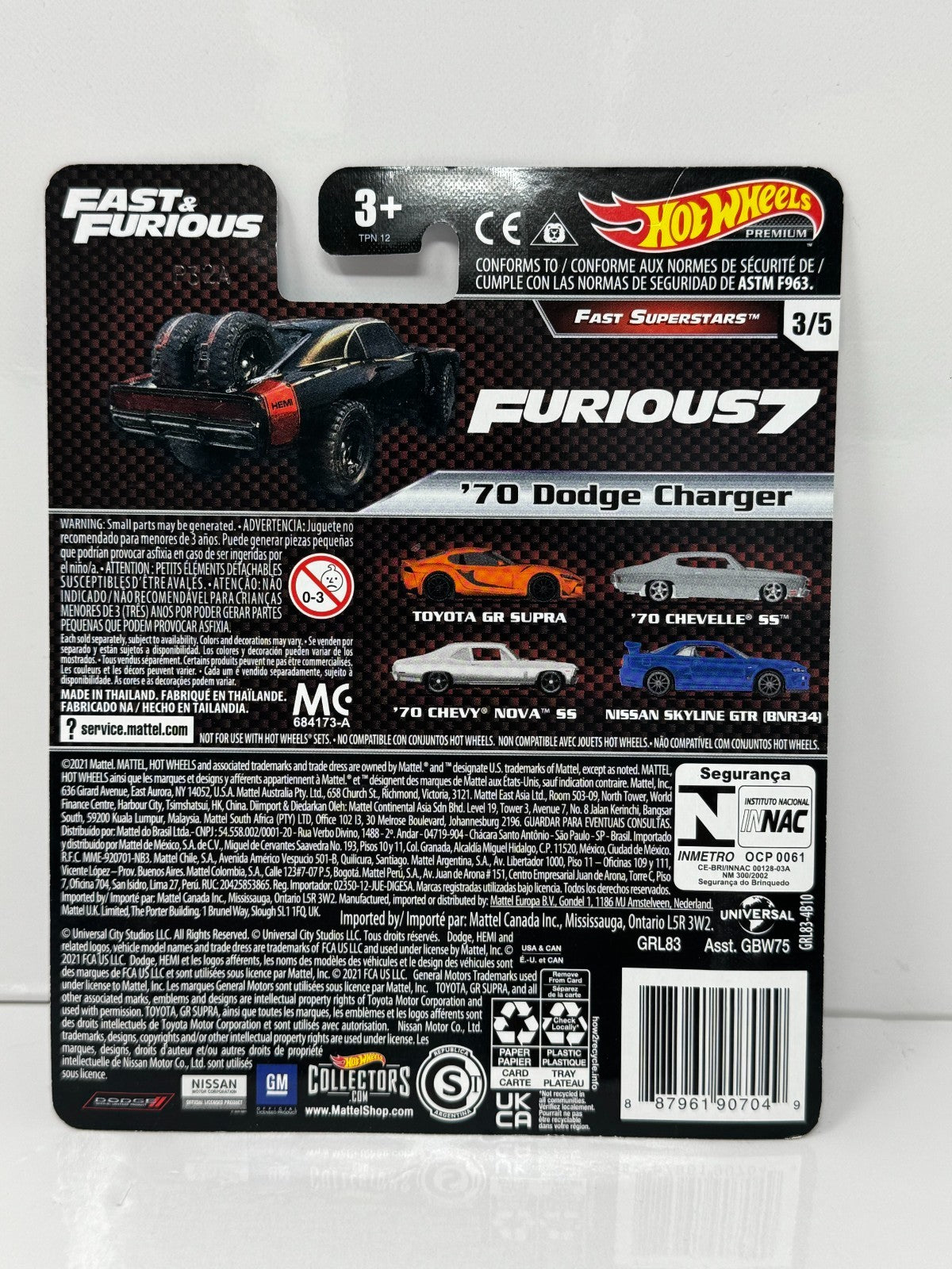 Hot Wheels Premium Fast & Furious 1970 Dodge Charger 1:64 Diecast