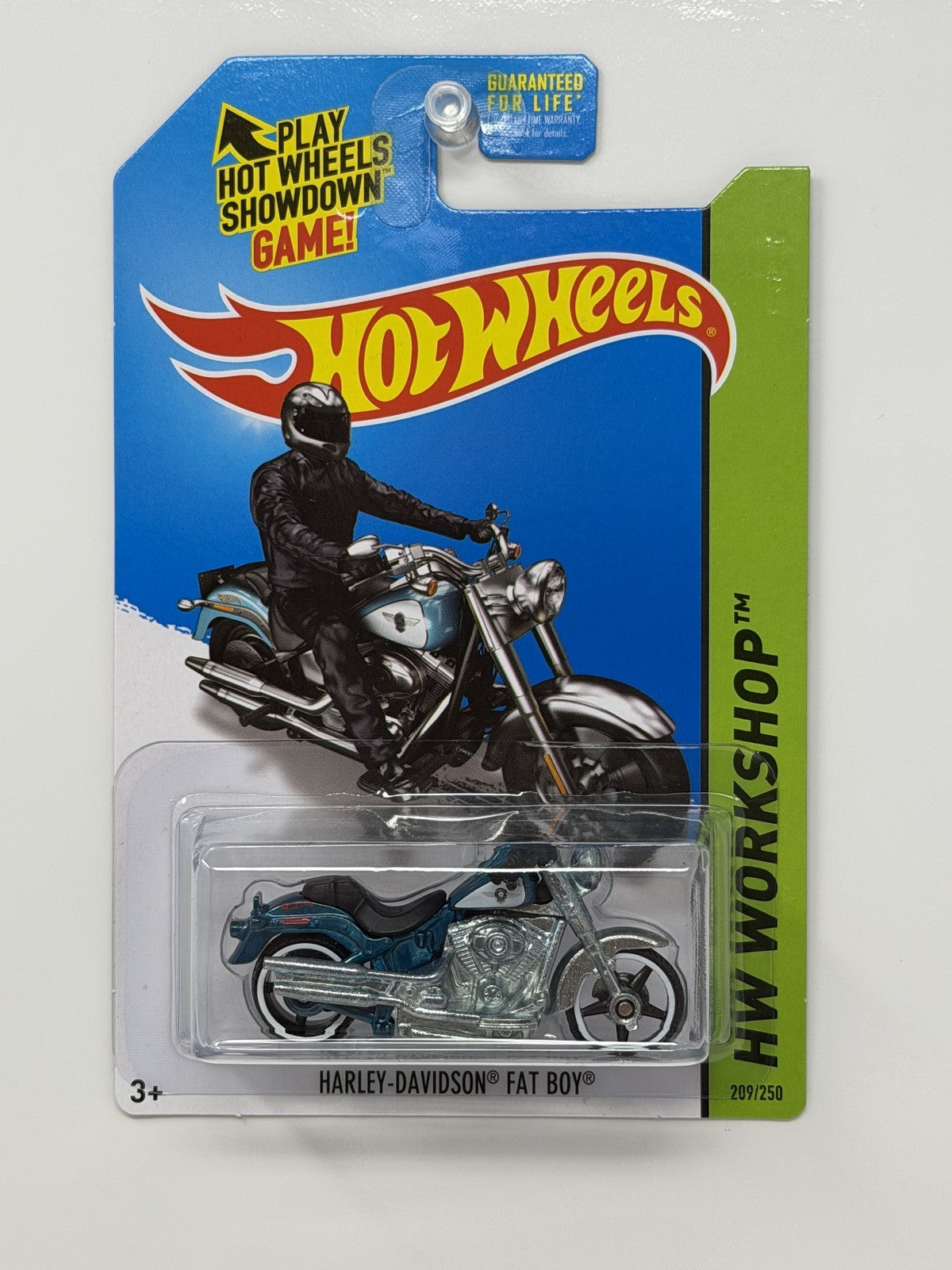 Hot Wheels Super Treasure Hunt Harley-Davidson Fat Boy Garage 1:64 Diecast STH