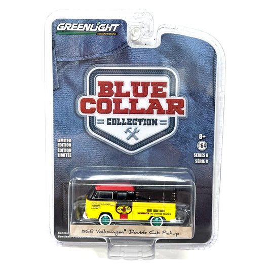 GreenLight Blue Collar 1968 Volkswagen Double Cab Pickup CHASE 1:64 Diecast