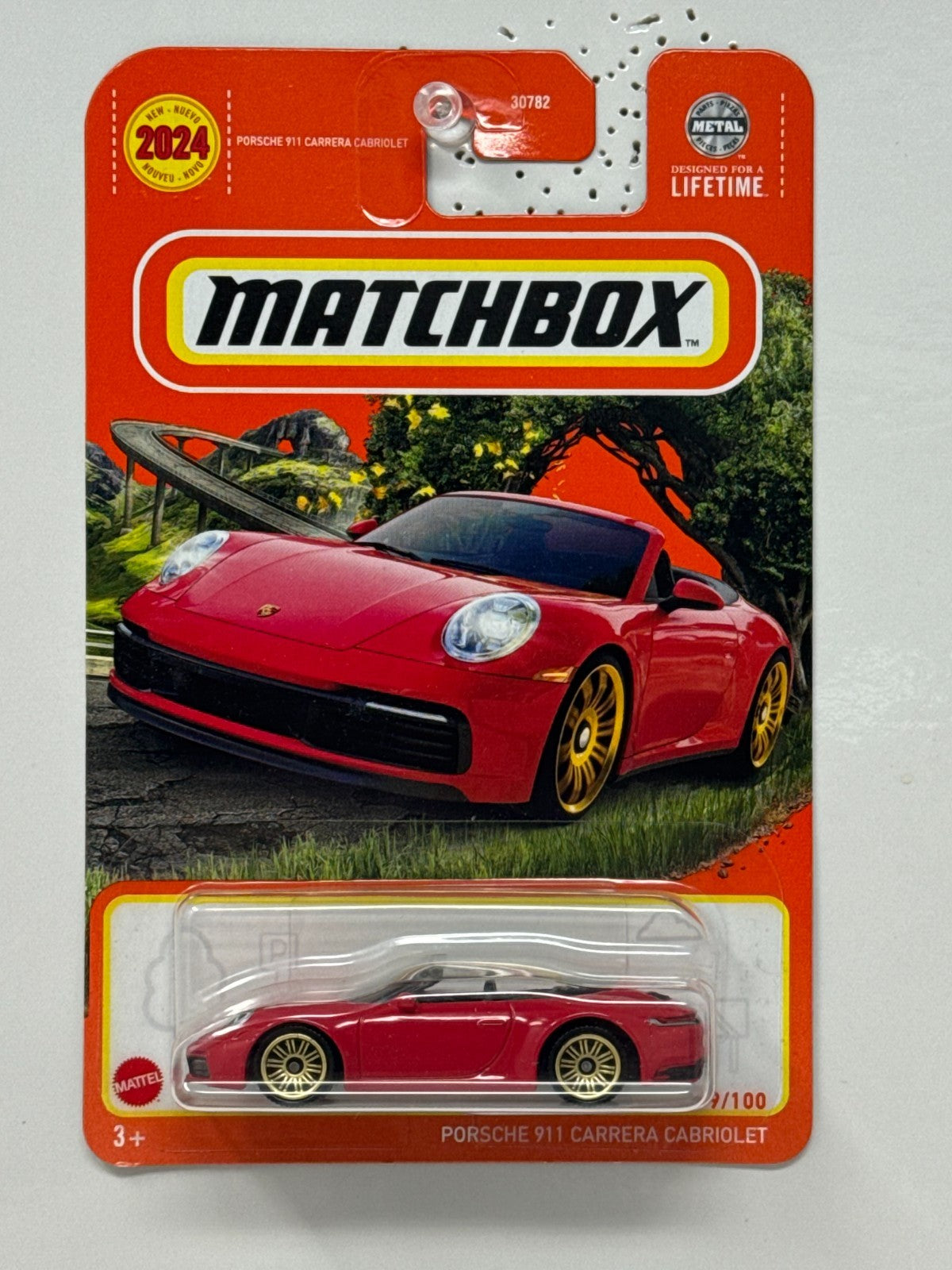 Matchbox Porsche 911 Carrera Cabriolet 1:64 Diecast Red