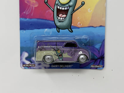 Hot Wheels SpongeBob SquarePants Plankton Dairy Delivery 1:64 Diecast Real Rider