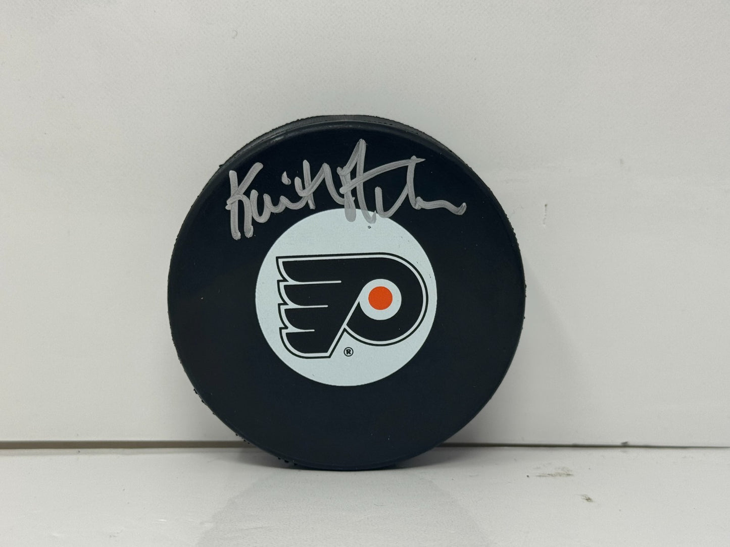 Keith Acton Philadelphia Flyers Signed NHL Autograph Puck Silver Auto