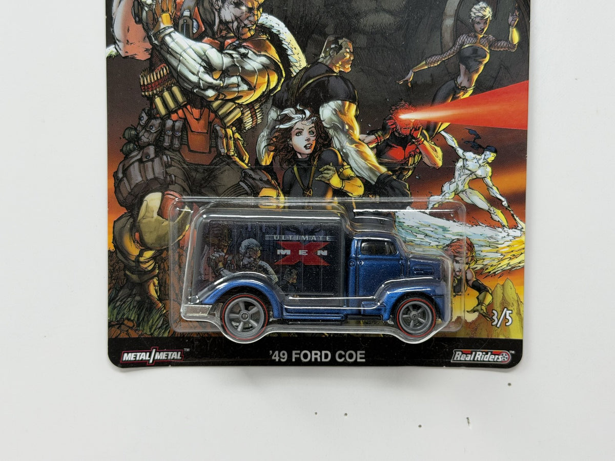 Hot Wheels Premium Marvel Ultimate X-Men 1949 Ford COE 1:64 Diecast Real Riders