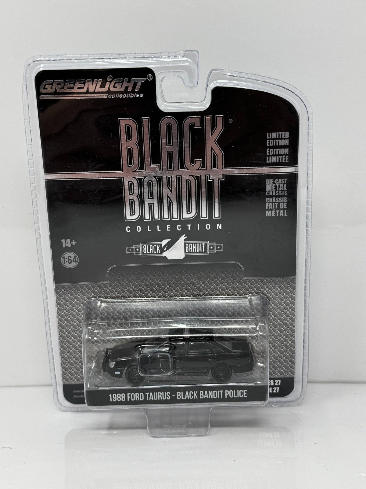 Greenlight Black Bandit Collection 1988 Ford Taurus Police 1:64 Diecast