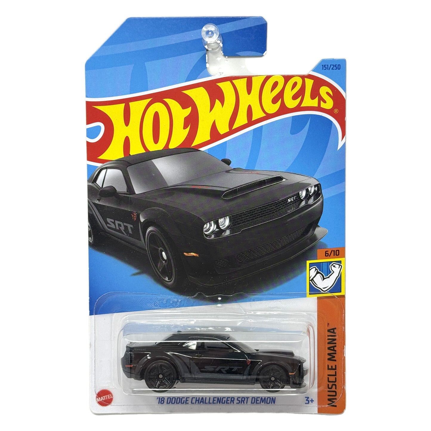 Hot Wheels Muscle Mania 2018 Dodge Challenger SRT Demon 1:64 Diecast Black V2