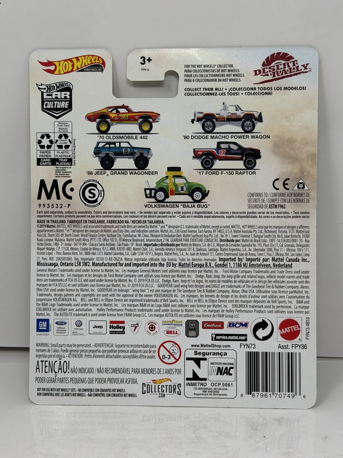 Hot Wheels Premium Desert Rally 1980 Dodge Macho Power Wagon 1:64 Diecast