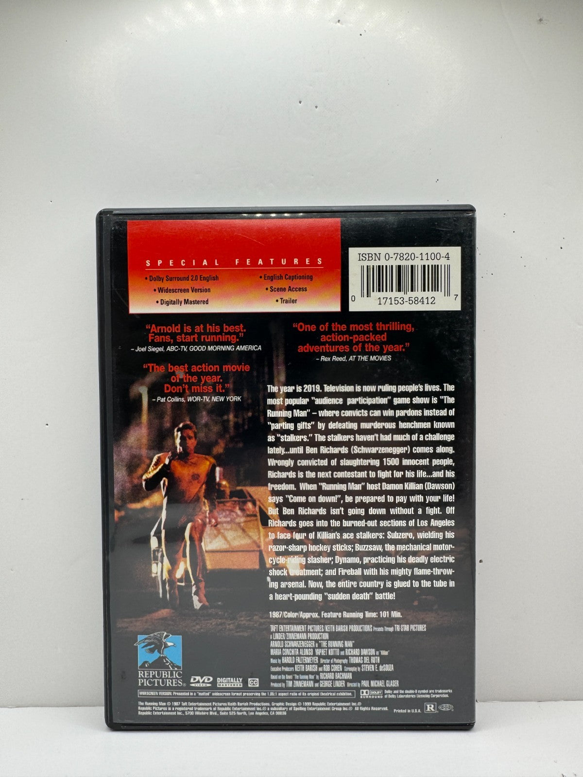 The Running Man (DVD) Arnold Schwarzenegger Action