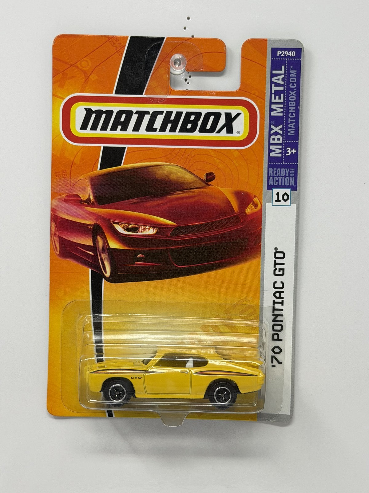 Matchbox MBX Metal 1970 Pontiac GTO 1:64 Diecast Yellow