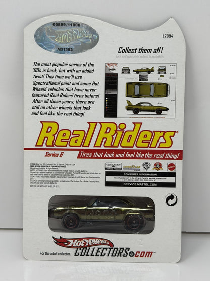 Hot Wheels Real Riders Series 6 1970 Plymouth Superbird 1:64 Diecast Green