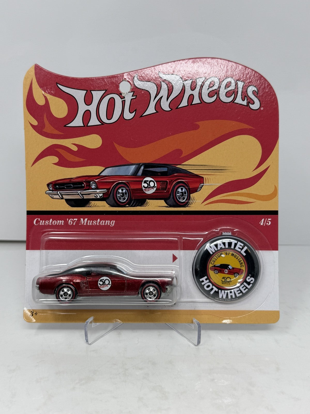 Hot Wheels 50th Anniversary Originals Custom 1967 Mustang 1:64 Diecast Red
