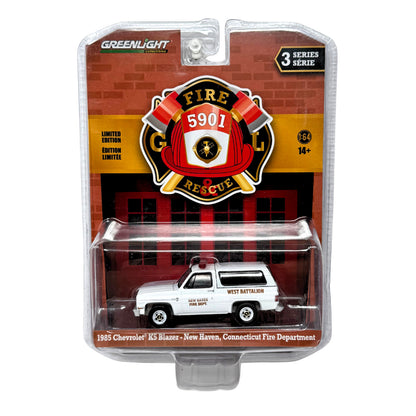 Greenlight Fire & Rescue 1985 Chevrolet K5 Blazer New Haven FD 1:64 Diecast