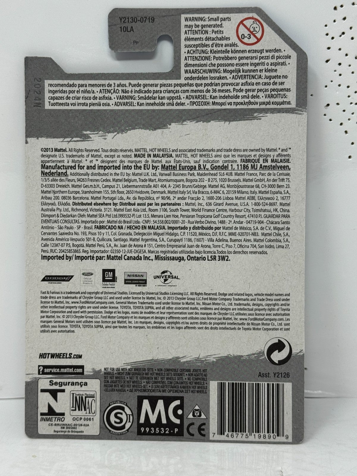 Hot Wheels Fast & Furious 2008 Dodge Challenger SRT8 1:64 Diecast