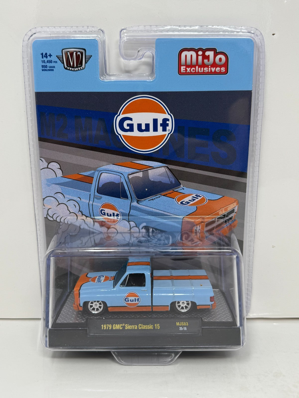 M2 Machines Gulf Oil 1979 GMC Sierra Classic 15 MiJo Exclusives 1:64 Diecast