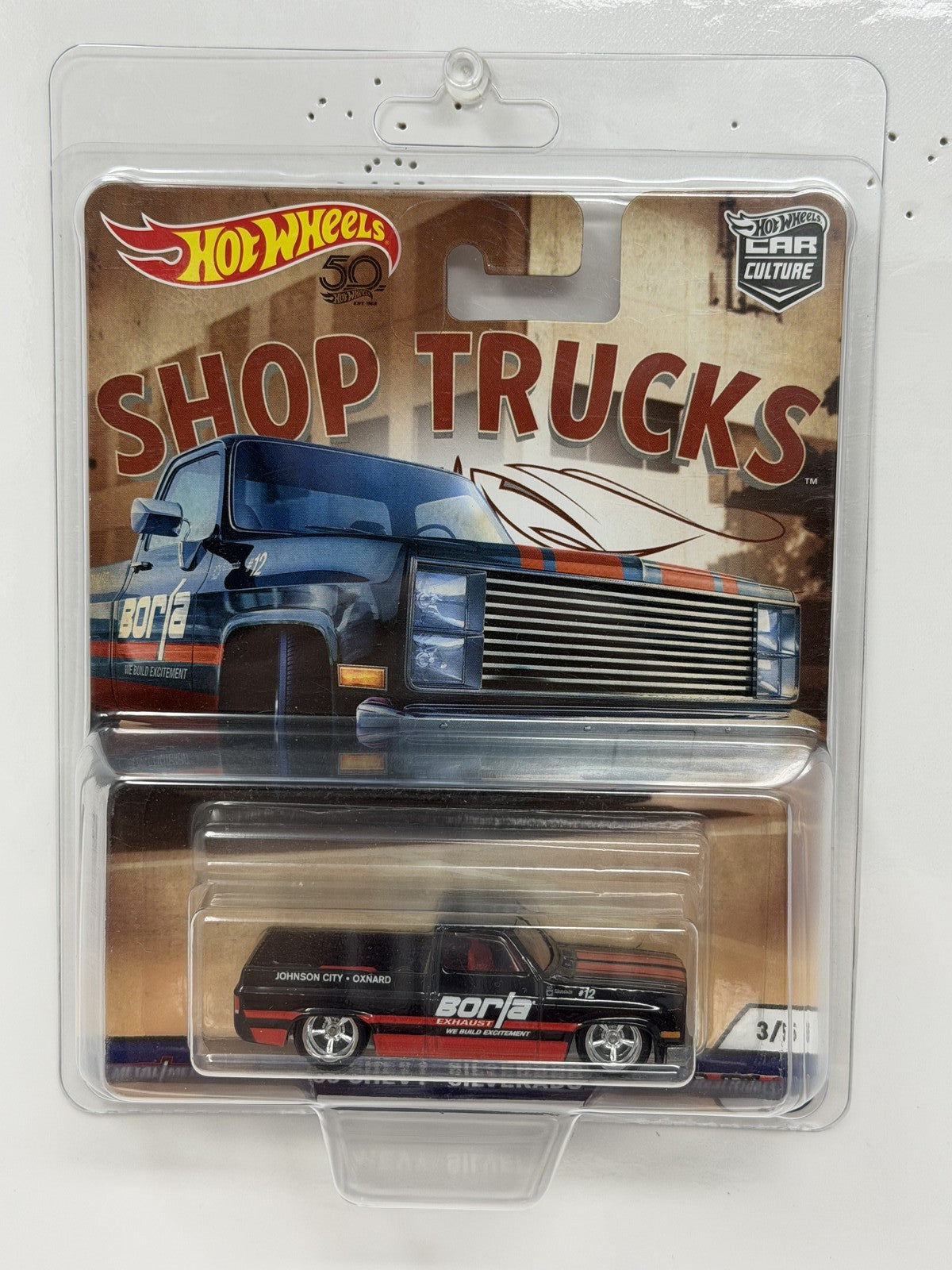Hot Wheels Shop Trucks 1983 Chevrolet Silverado 1:64 Diecast Real Riders