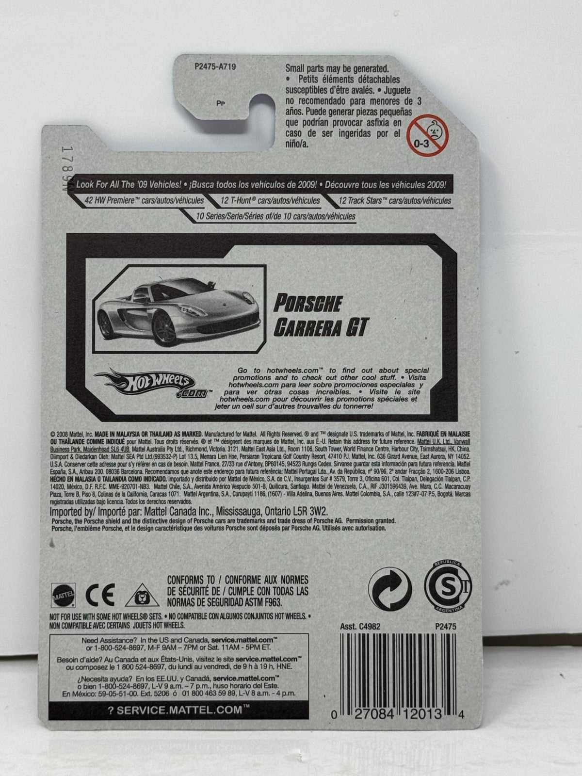 Hot Wheels '09 Dream Garage Porsche Carrera GT 1:64 Diecast
