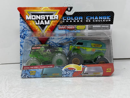 Monster Jam Color Change Grave Digger & Mystery Machine 1:64 Diecast
