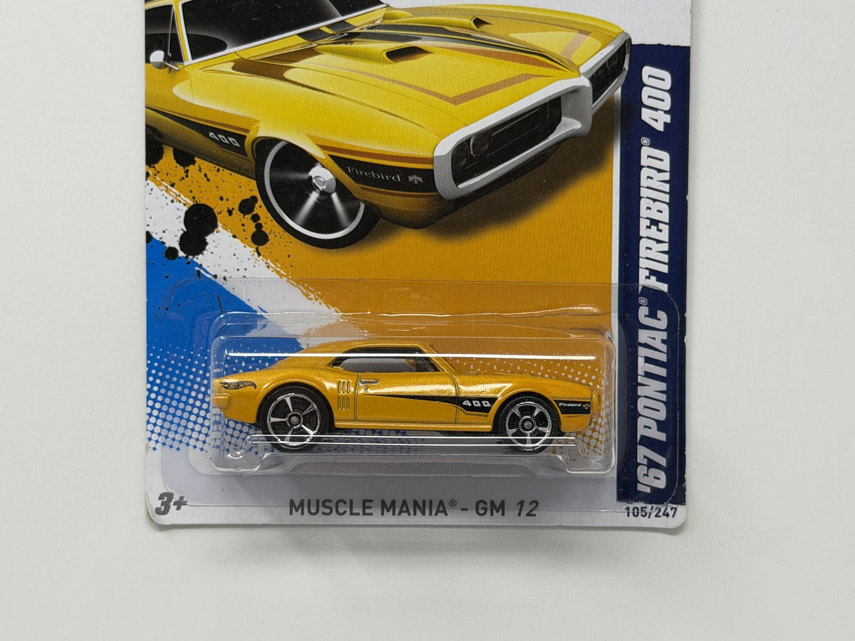 Hot Wheels Muscle Mania 1967 Pontiac Firebird 400 1:64 Diecast Yellow