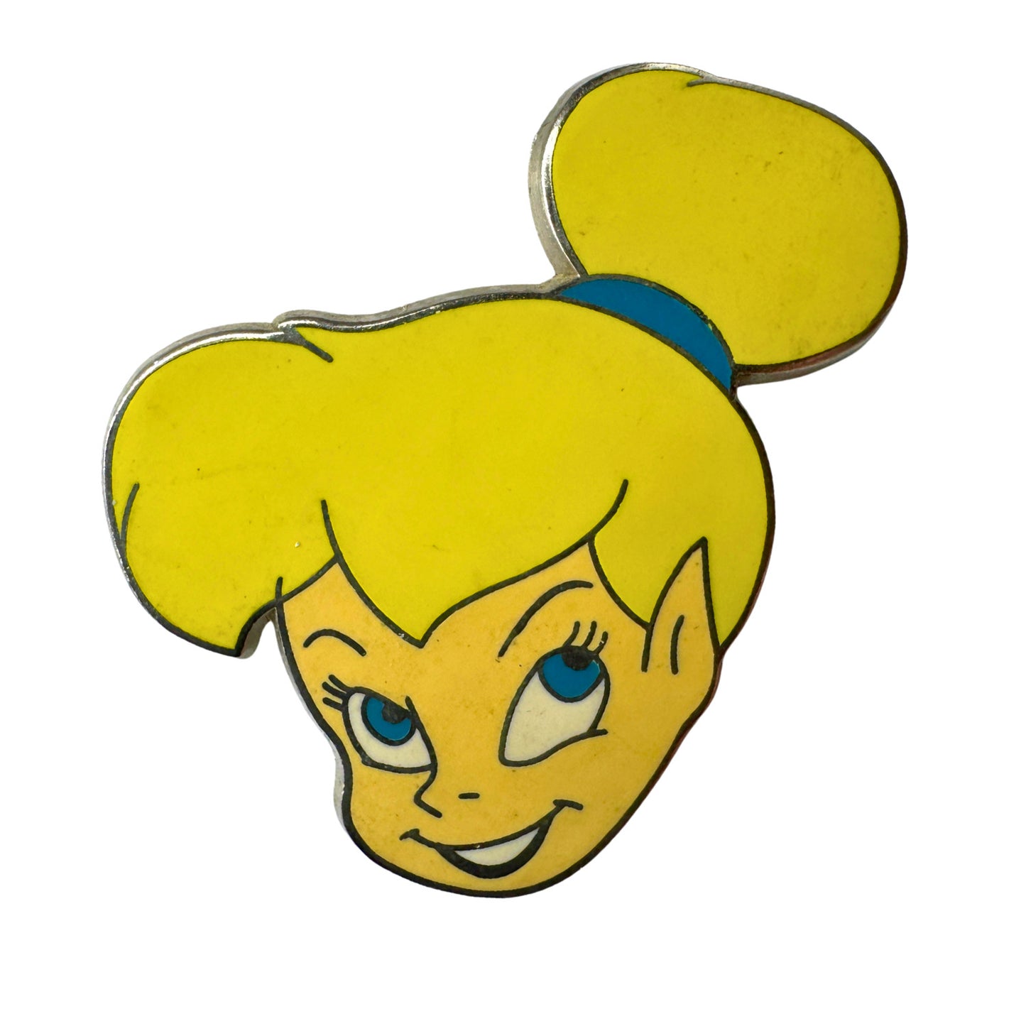 Disney Tinker Bell Face Top Knot Trading Pin DC1S13