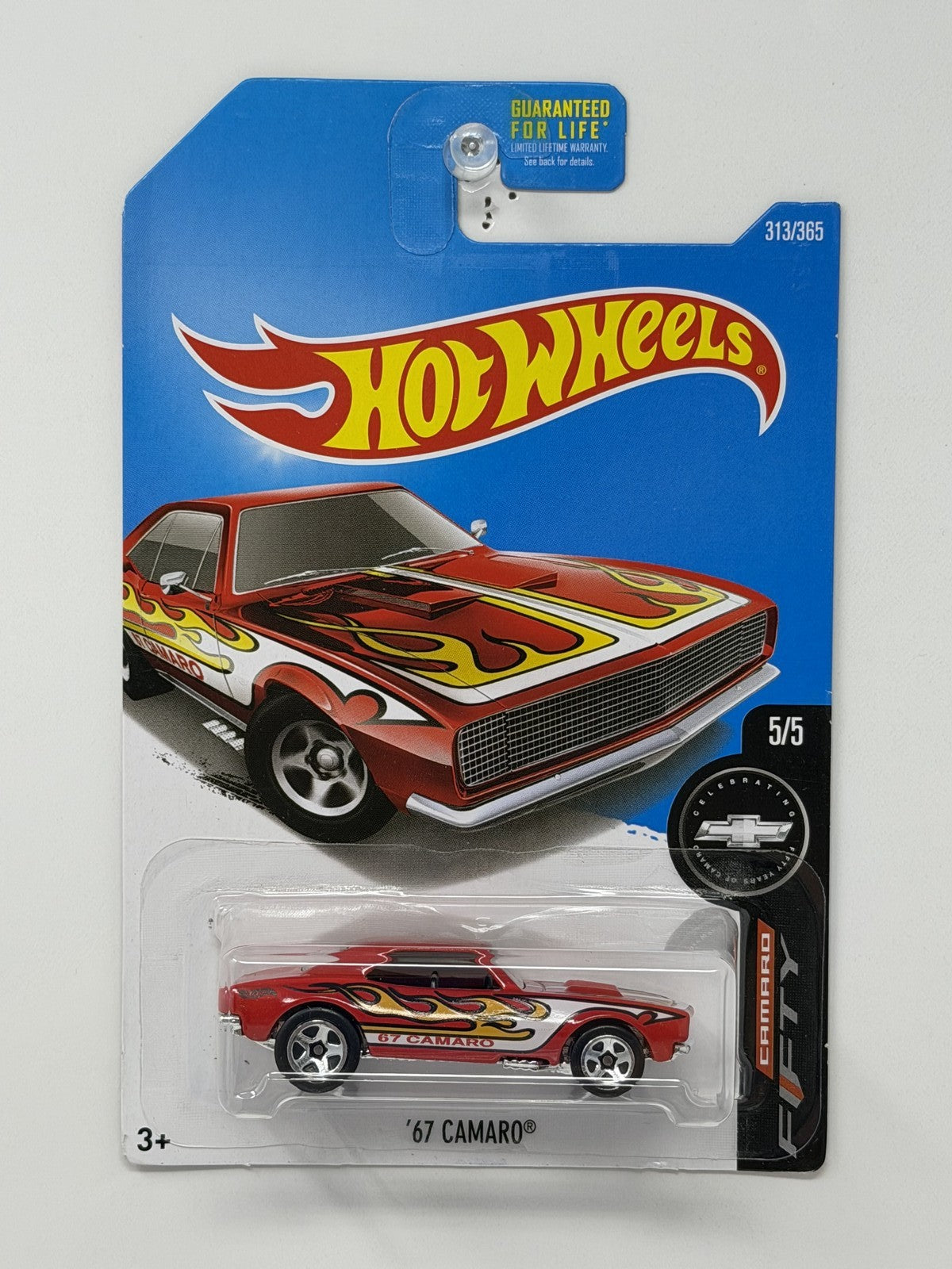 Hot Wheels Camaro Fifty 1967 Chevrolet Camaro 1:64 Diecast Red USA Card