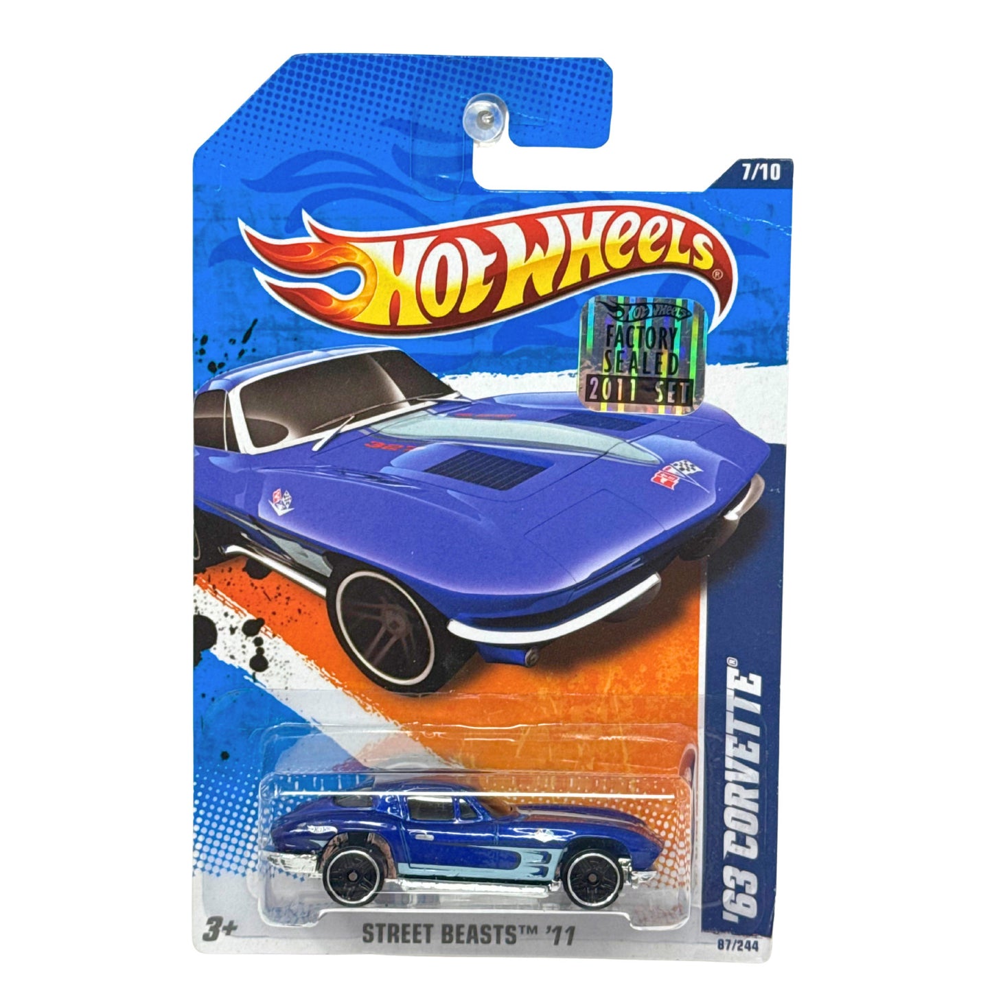 Hot Wheels Street Beasts 1963 Chevy Corvette 1:64 Diecast Factory Sealed