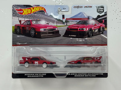 Hot Wheels Premium Car Culture Nissan Skyline Silhouette 2-Pack 1:64 Diecast