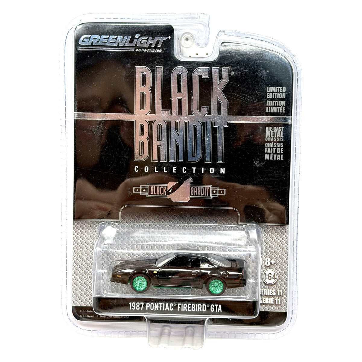 Greenlight Black Bandit 1987 Pontiac Firebird CHASE 1:64 Diecast Green Machine