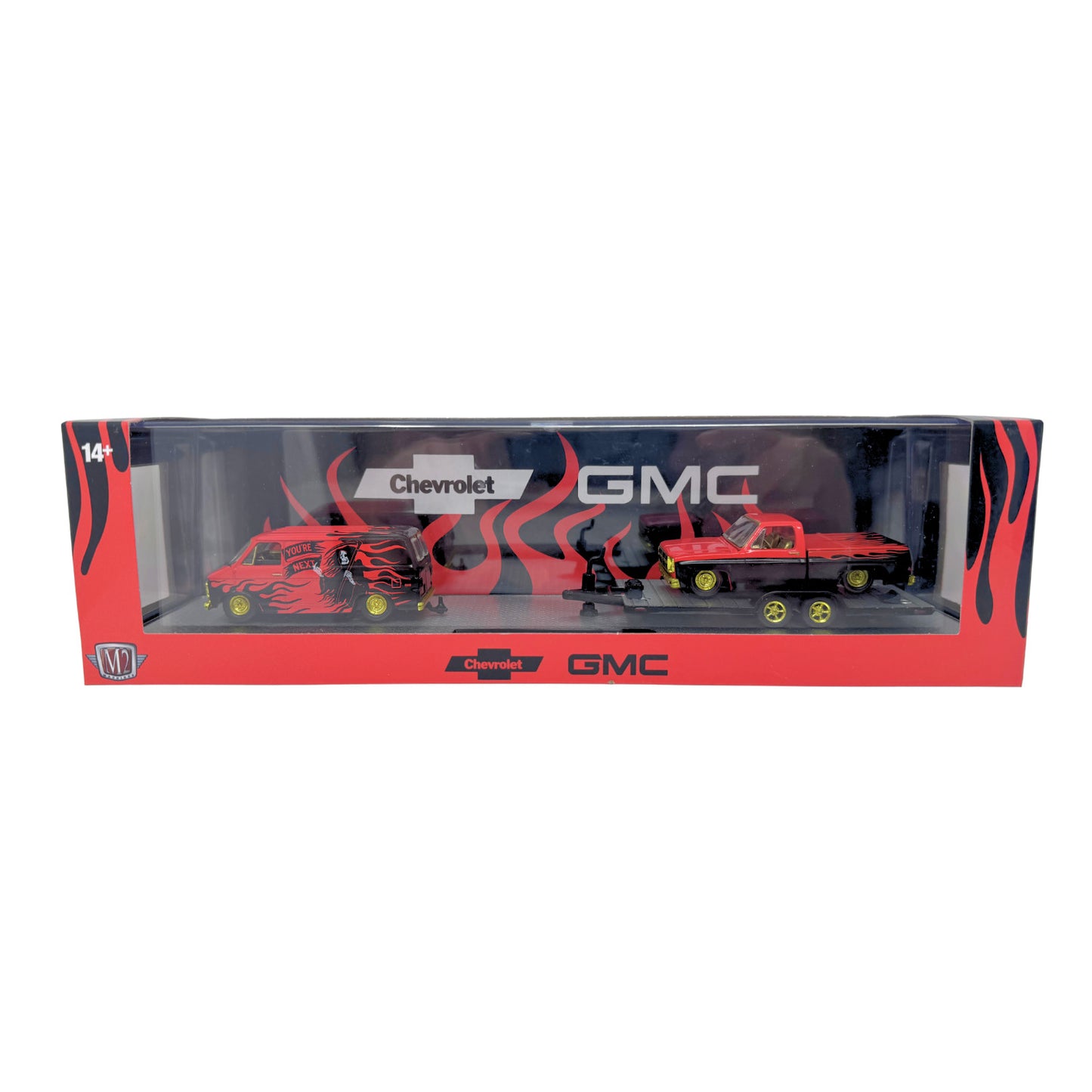 M2 Machines 1976 GMC Sierra Grande 15 & 1973 Chevy Van G10 CHASE 1:64 Diecast