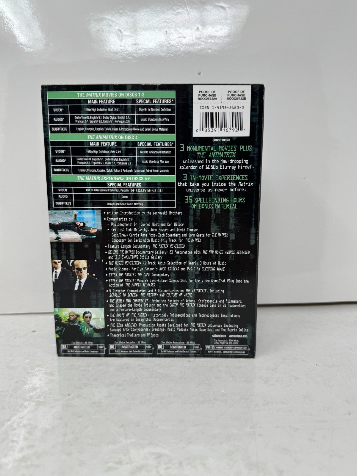 Matrix Ultimate Collection (Blu-ray) Keanu Reeves Sci-Fi Movie Set