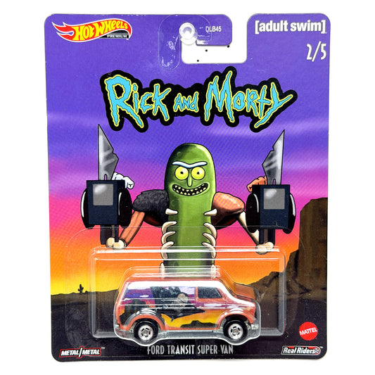 Hot Wheels Premium Rick & Morty Ford Transit Super Van 1:64 Diecast Real Riders
