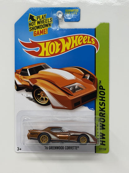 Hot Wheels Super Treasure Hunt 1976 Greenwood Corvette 1:64 Diecast STH