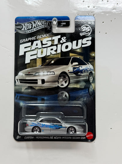 Hot Wheels Graphic Remix Fast & Furious Acura Integra Sedan GSR 1:64 Diecast