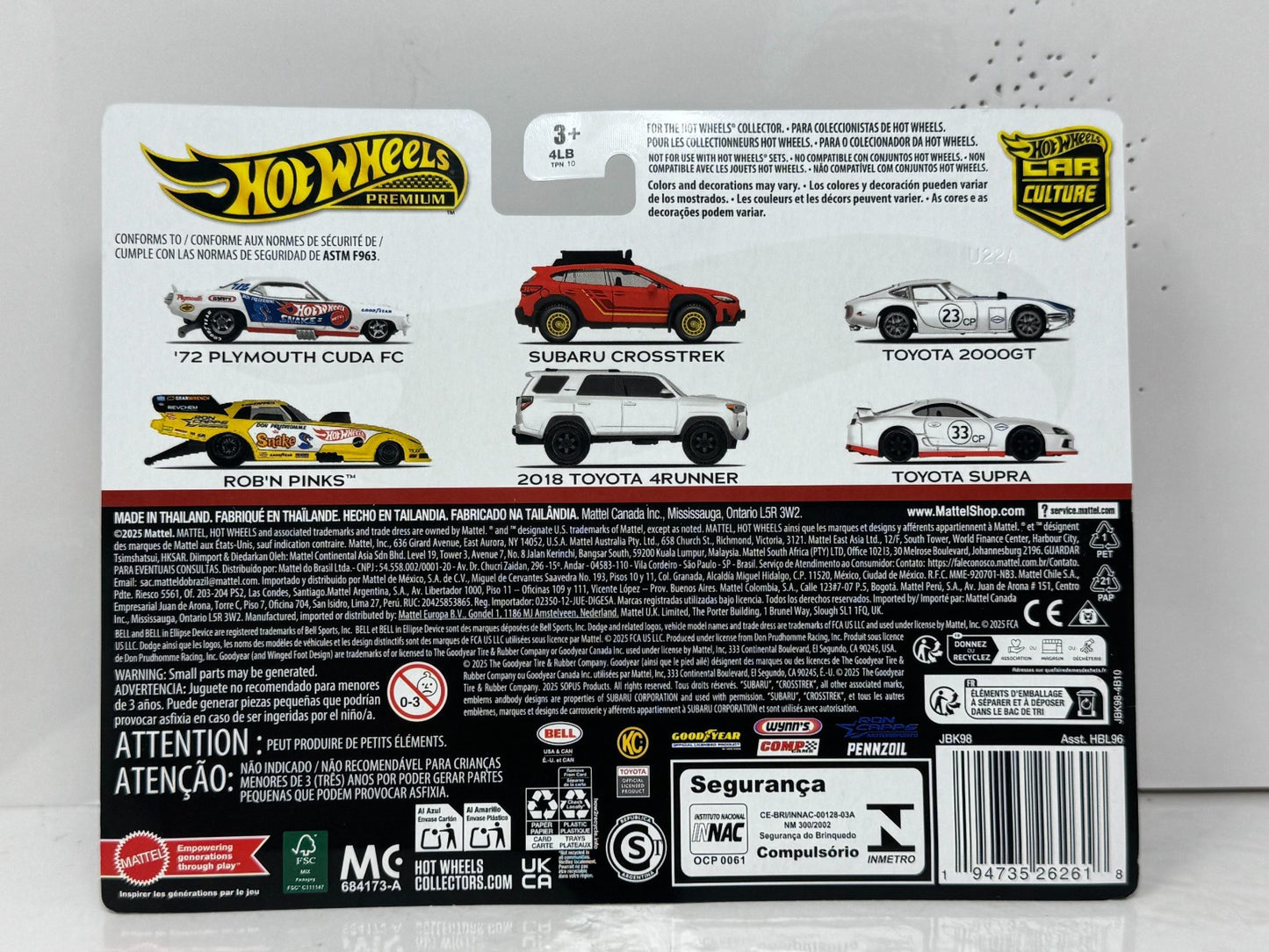Hot Wheels Premium Subaru Crosstrek & 2018 Toyota 4Runner 2-Pack 1:64 Diecast