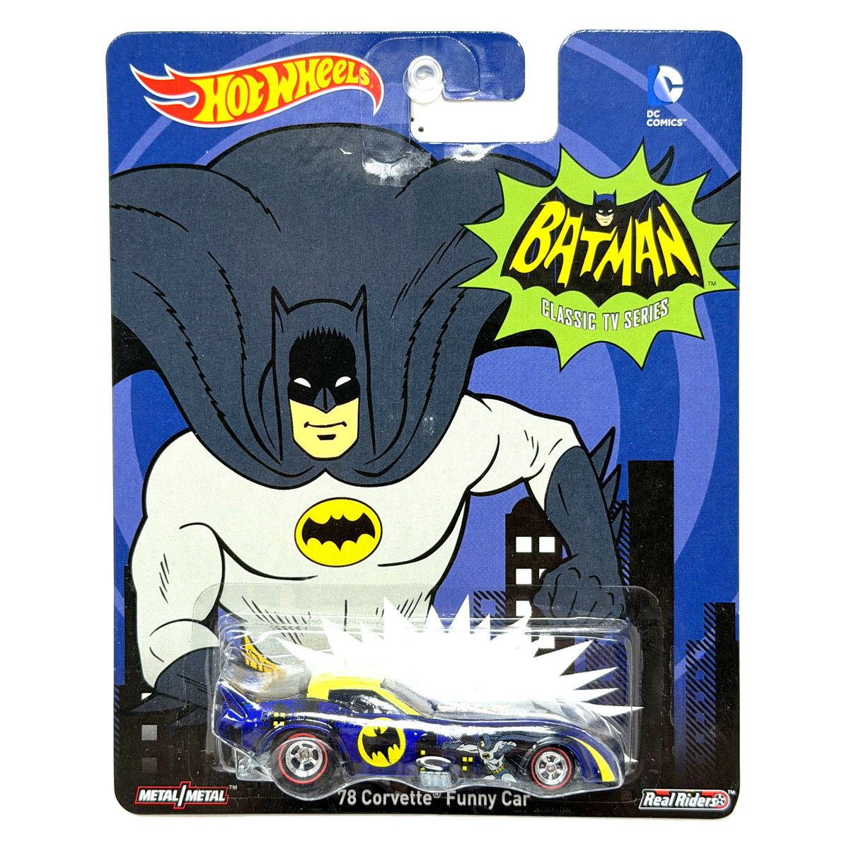 Hot Wheels Batman Classic TV Series 1978 Corvette Funny Car 1:64 Diecast RRs