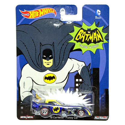 Hot Wheels Batman Classic TV Series 1978 Corvette Funny Car 1:64 Diecast RRs